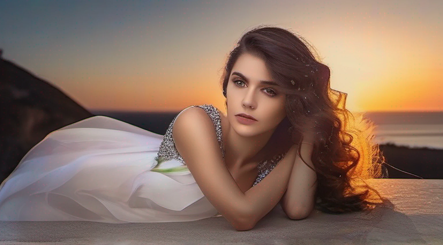 32k, Foto RAW,(corpo inteiroesbian)(master part), (melhor qualidade), ((ultra-detalhado)), (hiper-realista), (foto altamente detalhada),(Ela mesma fluoresce como um todo:1.5),8k, Foto RAW, , Estrelas, night sky,lua,ventania, melhor qualidade, master part, highdetailRAWcolorphoto, Foto Profissional,(highdetailskin:1.2), (A saia brilha fracamente:1.7), Cinematic lighting, fotorrealista, Very beautiful young lady on marble rocks, dramatic pose, Delicate and delicate fluorescent sparkling ancient greek style pearl dress, shining, O brilho, batata frita, Glamour, epics, foco, artistic, muito brilhante, Penteados complexos, pattern, baixo-relevo