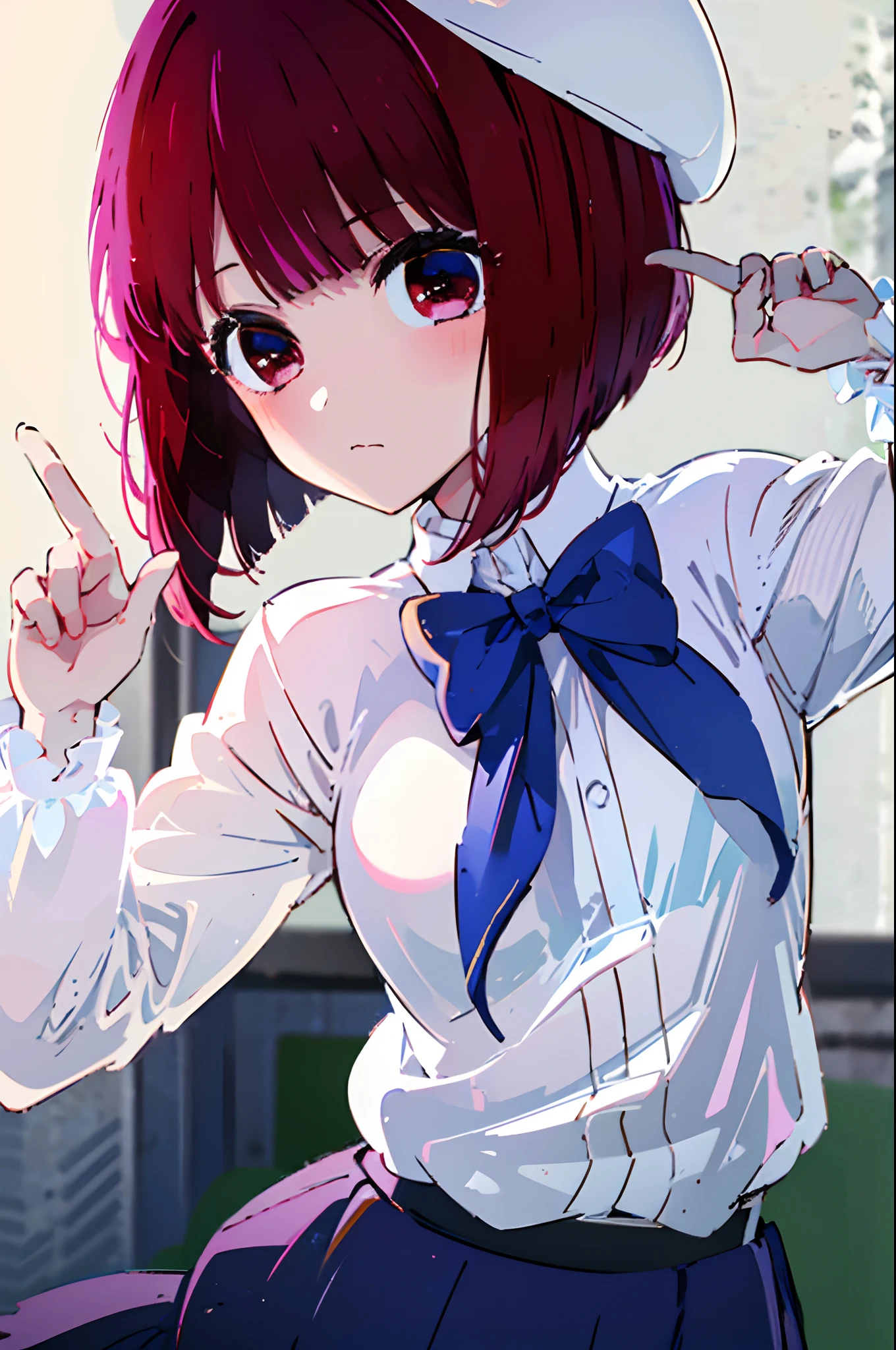 a cute girl, wearing white shirt, masterpiece, best quality