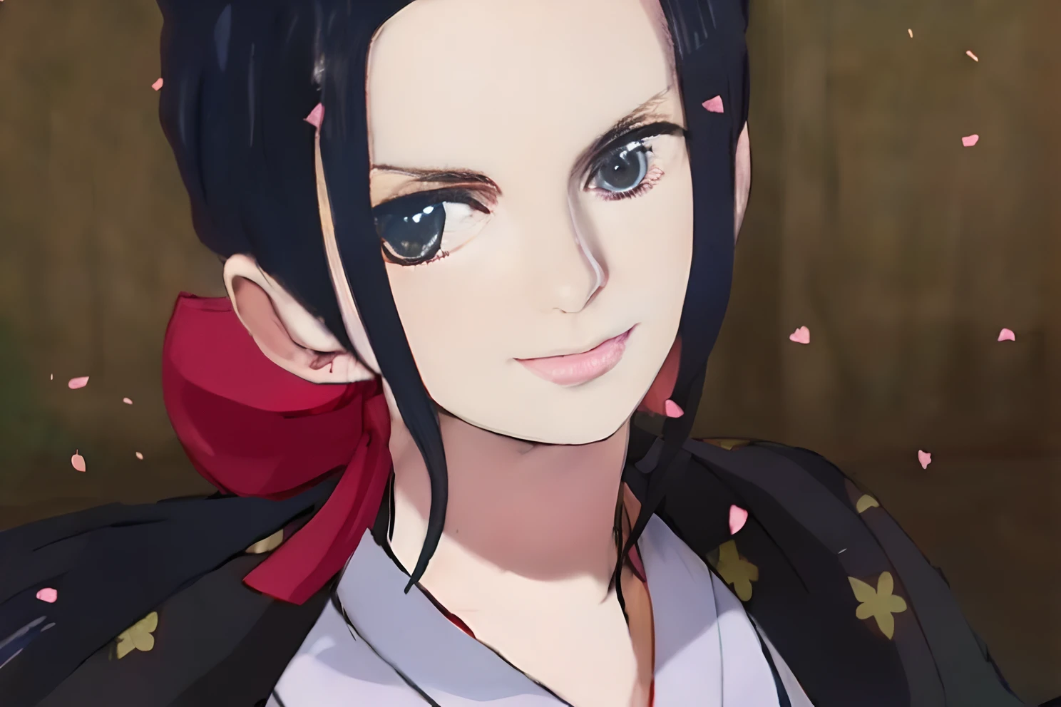 a close up of a person with a red bow on their head, kimetsu no yaiba, anime visual of a young woman, female anime character, today's featured anime still, anime visual of a cute girl, shuushuu anime image, close up of a young anime girl, it has a piercing gaze, anime girl named lucy
