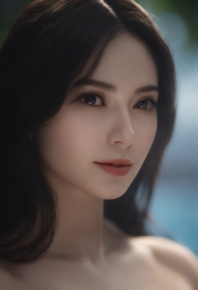 (Best Quality,8K,32K,masutepiece:1.2),Very delicate and beautiful,(Very detailed CG,Photorealistic:1.37),Kanna Hashimoto,Beautiful woman with perfect proportions:1.4, slender(Abs:1.1),((Black hair,Big breasts:1.2)),flawless skin,Vibrant colors,blissful expression,Highly detailed facial and skin texture,Double eyelids,Micro Bikini,nude:1.2.