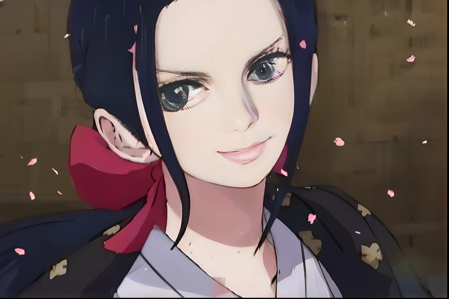 a close up of a person with a red bow on their head, kimetsu no yaiba, anime visual of a young woman, female anime character, today's featured anime still, anime visual of a cute girl, shuushuu anime image, close up of a young anime girl, it has a piercing gaze, anime girl named lucy, ultra 77 mls