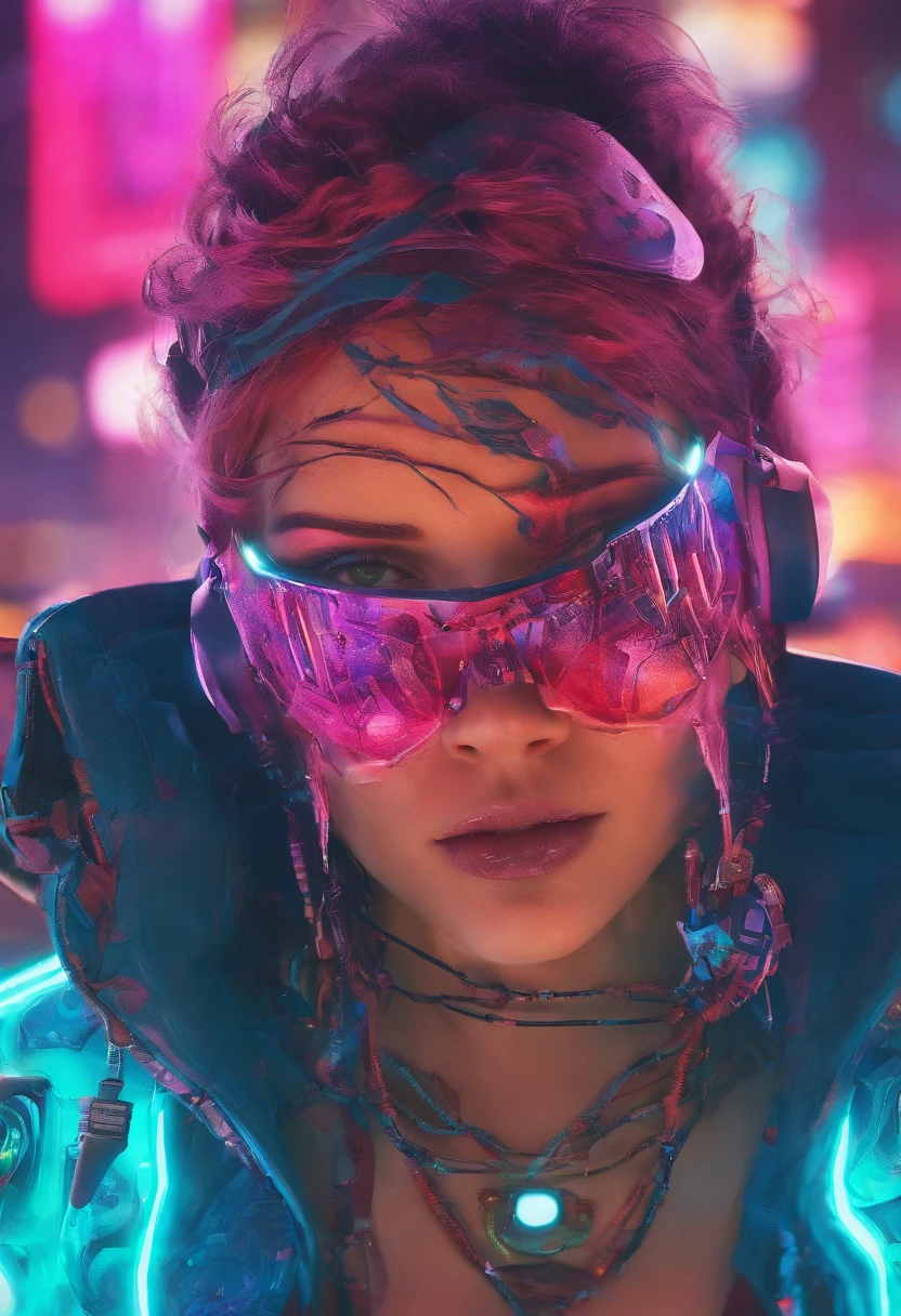 (altamente detalhado: 1.2), (canon EOS R6 melhor qualidade: 1.2), (8k: 1.0), (emb-rrf-baixo: 1.0), (lots of large black tattoos on open cybernetic head in the middle showing the inside, Rosto detalhado, Hyper detailed eyes and wearing high-tech sunglasses with holographic display 1.2), foco nítido (foto premiada: 1.2), (subsurface scatter: 1.2), (subsurface scatter: 1.2). 1.1) (um belo ciborgue ultra-detalhado: 1.2), ( cabelos hiperdetalhados: 1.2), (corpo maravilhoso: 1.2), (corpo inteiro: 1.2), (Dynamic Stance :1.2), brilho neon, (Detailed cybernetic eyes:1.1), Close-up (hiper-realista:1.2), RPG, estilo cyberpunk 2077, dramatic lighting, (Paisagem urbana futurista altamente detalhada:1.2), (scientific fiction: 1.2). 1.2), fotografia de retrato profissional, por wlop greg rutkowski, jeffrey simpson, alphonse mucha