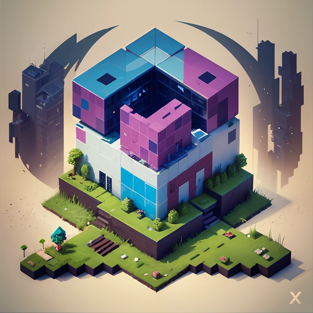 Minecraft logo Letter X --auto --s2