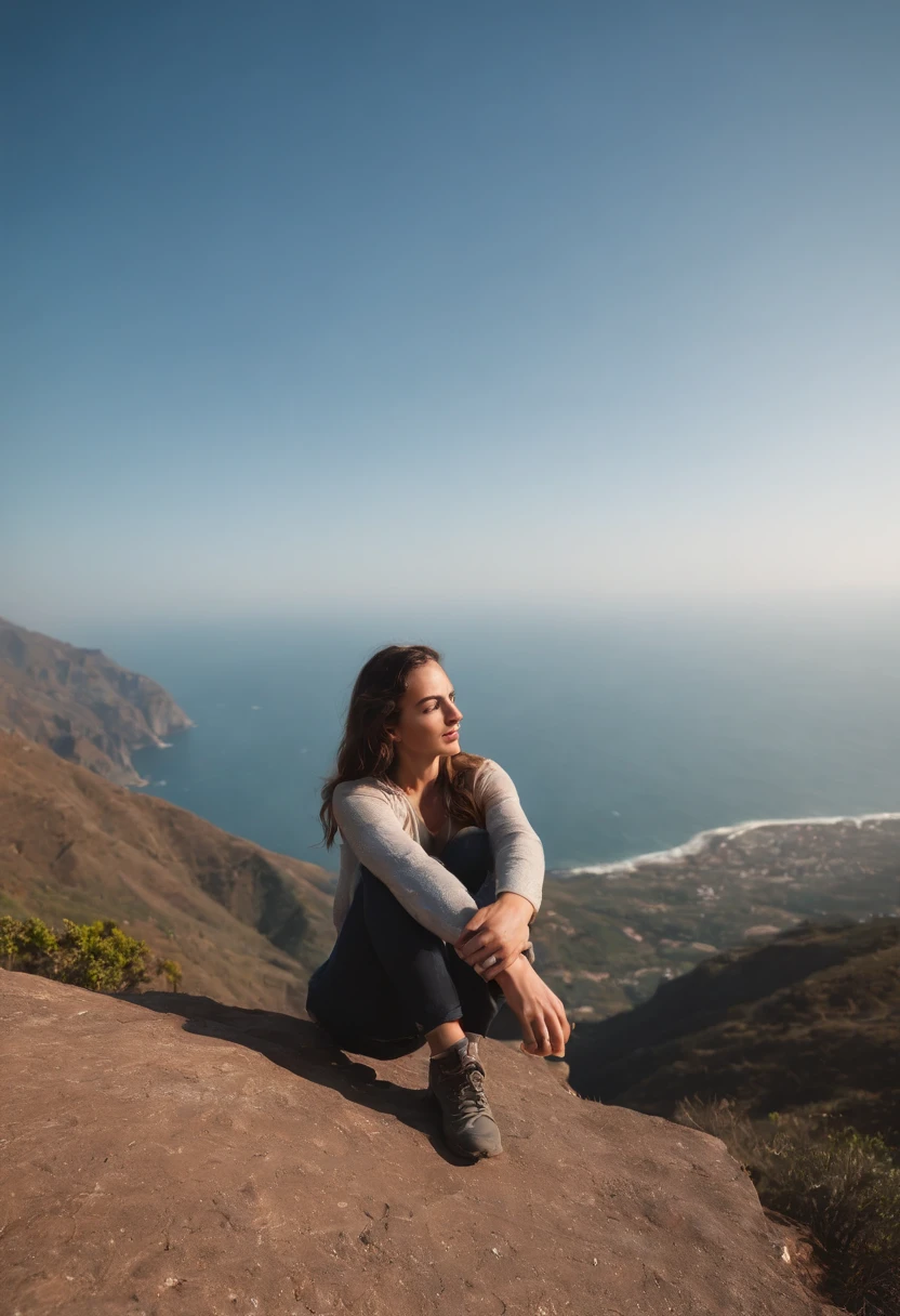 Uma pessoa ((selfie da parte superior do corpo, imersa em pensamentos profundos)), enquanto flutua em meio a um vasto e misterioso cosmos. The scene should convey a sense of contemplation and insignificance in the face of the grandeur of the universe, obra-prima, melhor qualidade, ultra detalhada, solo, ao ar livre, (noite), montanhas, natureza, (estrelas, lua) alegre, feliz, mochila, saco de dormir, camping stove, water bottle, botas de montanha, luvas, pullover, kalap, lanterna, floresta, pedras, rio, madeira, smoke billowing, sombras, contraste, clear sky, analogue style , (matiz quente, tom quente)