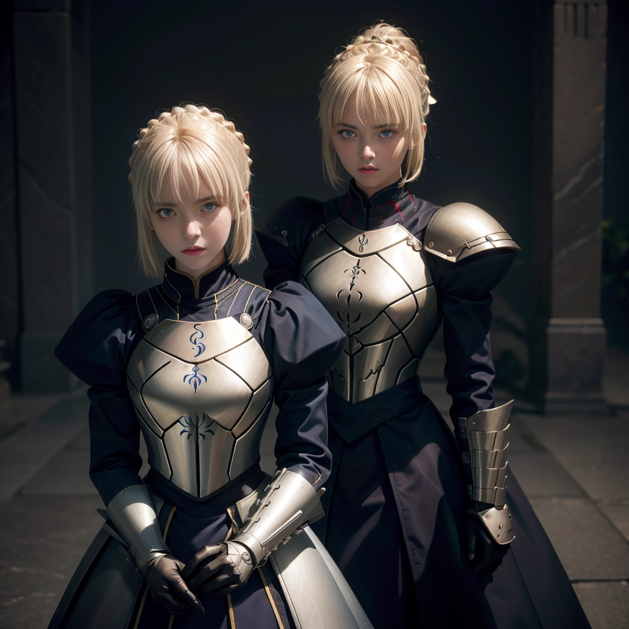 melhor qualidade, master part, phAlter, phAltoria, 1girl, sozinho, Arma escura, vestido blindado escuro, espada escura, Olhando para o Viewer, segurando arma escura, Manoplas escuras, segurando espada escura, cabelo entre os olhos, vestido preto, breastplate, armadura preta, Fechaduras laterais, franja, french braid, separated-lips, mangas inchadas, mangas compridas, short hair,