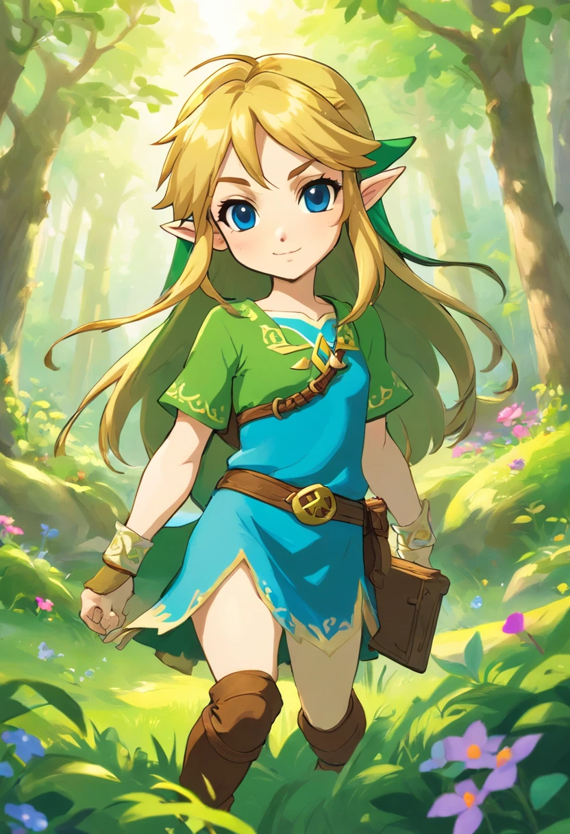 full bodyesbian, Zelda game characters, Zelda Comics, Man, Zelda character FF, In the style of Ian Mack, temmie chang, Fashion clothing design, A romanticized depiction of the wilderness, Jean-Baptiste Monge, Scientific academia