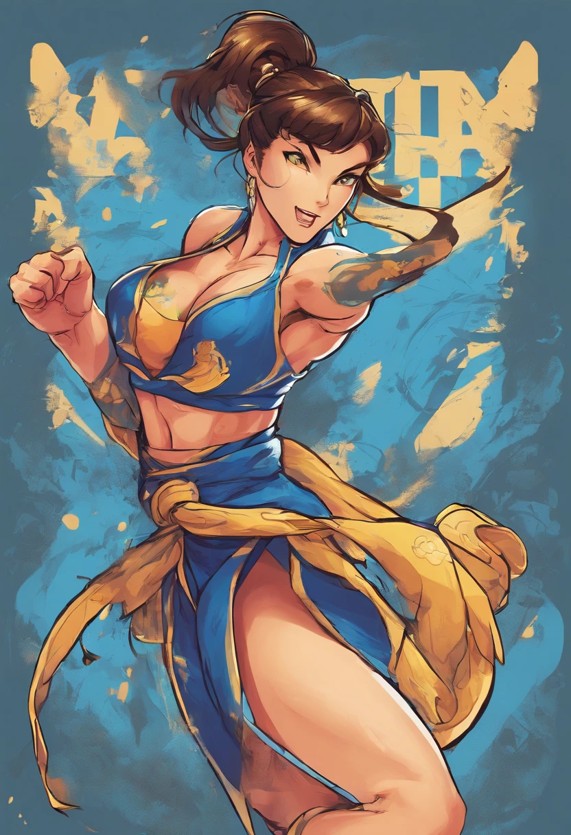 Chun li showing her pussy