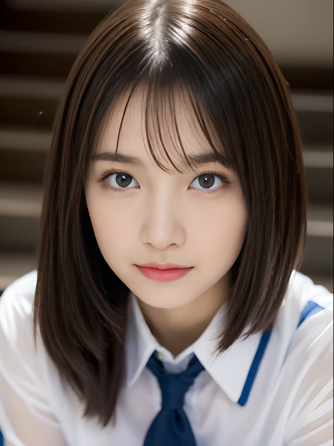 (((32k,high detal,high-detail、masterpiece,Attention to detail,full body Esbian,独奏))),Raw photo & realistic atmosphere,beautiful dark blue eyes,Detailed mouth,Glossy lips,Detailed eyebrows,Eyes drawn in detail with soft white skin that shines in every detail、azure eyes,Very beautiful eyes,Detailed lips、Very beautiful face,Very well-formed face、Lifelike face,shiny beautiful lips, Realistic Young Gravure Idol, very beautiful school girl, ,Moderately beautiful, Young Sensual Gravure Idol, Young Gravure Idol, Beautiful, cute and sexy15 old schoolgirl,the whole body is wet,dripped out,with a flushed face,Incredibly beautiful15-year girlort-cut,Brown shiny hair,Hair is wet,Dripping water,dripping,Crouching on the stairs with your legs open,(Black pantyhose,Beautiful fece,Looking at the camera:1.4),(darkness,Very dark,Pitch-black staircase without street lights,Illuminate the subject with a flashlight,spot light:1.7),(A sexy,Slightly chubby,High Detail High Definition Japan High Definition High School Girl Uniform,well-shaped breasts,,Mature body, I'm anxious and about to cry,Moist eyes,cold smile,glareing,The glaring face is also beautiful:1.5)