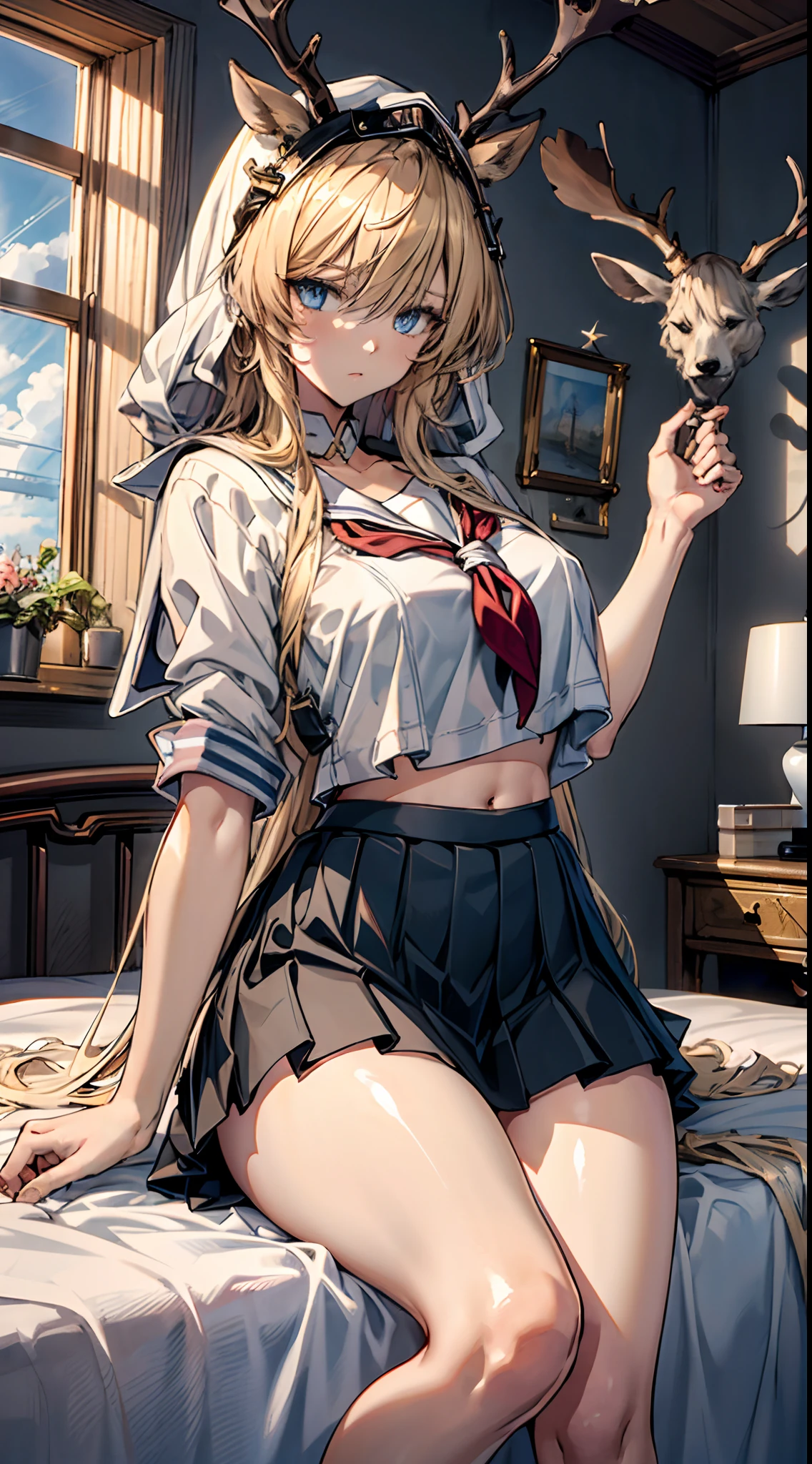 (((toppless))), (((Show off ))), (((Showing off the legs of the spread tread))), (((large full breasts))), (((show off cleavage))), extremely detailed CG unified 8k wallpaper, very fine 8KCG wallpaper, (masterpiece, Best Quality), High resolution, Ultra-detailed, ultra-sharp, 1 girl, full ,Naked, in beach, ((( Light sailor shirt, Sleeveless, Open front))), (((Navel ))), (((Sheer Micro Mini Skirt))), (Beautiful face, Cute face, Detailed face), (((Detailed beautiful eyes))), BREAK, (((Sunny))), Perfect Eyes Eyes