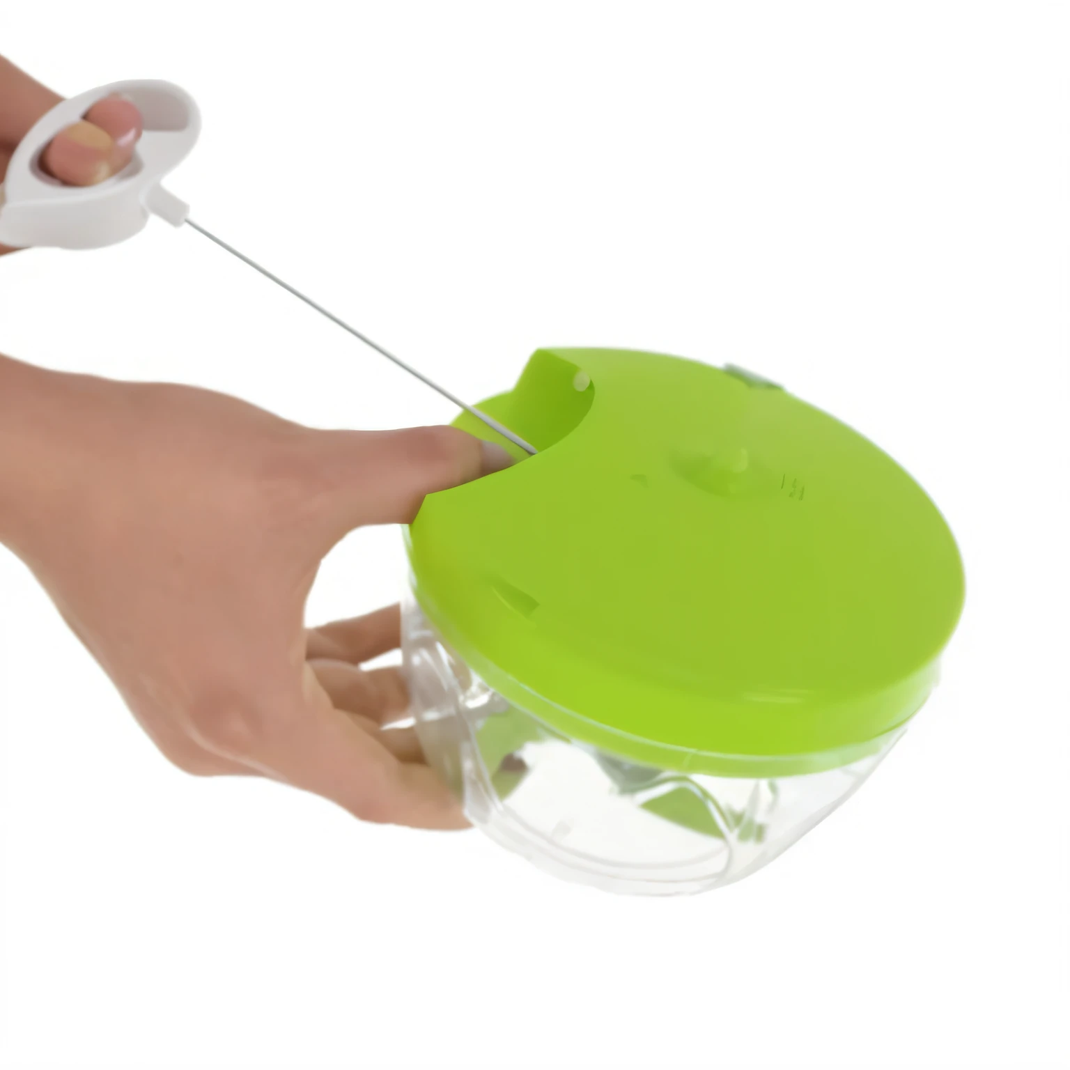 someone is using a green and white blender to make food, easy to use, foto oficial do produto, Pullitzer, detalhado, holds a small knife in hand, imagem oficial do produto, foto do produto, sleek hands, foto profissional do produto, chopping hands, Lodo, Manual, plastic, zido, Lasso Tool, design limpo, whip in hand, foto do produto de alta qualidade