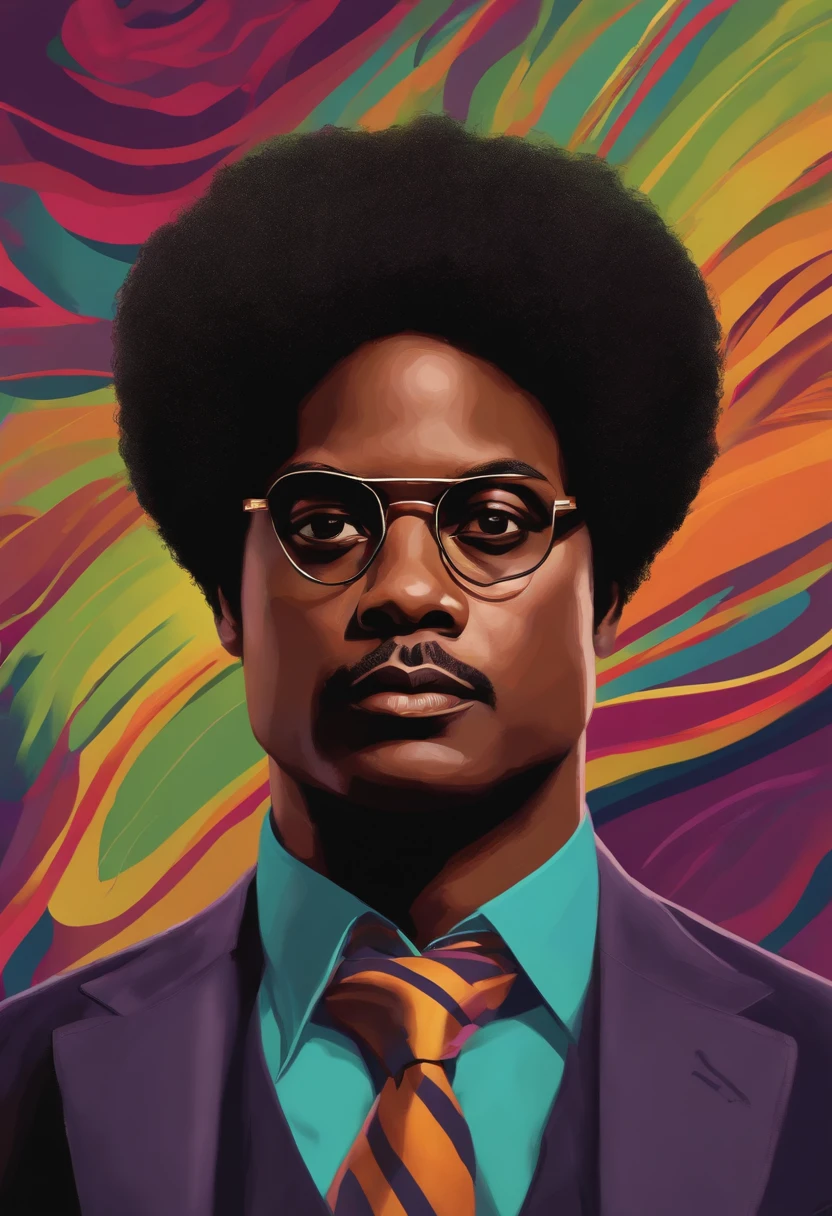 Dwight Schrute with afro hair