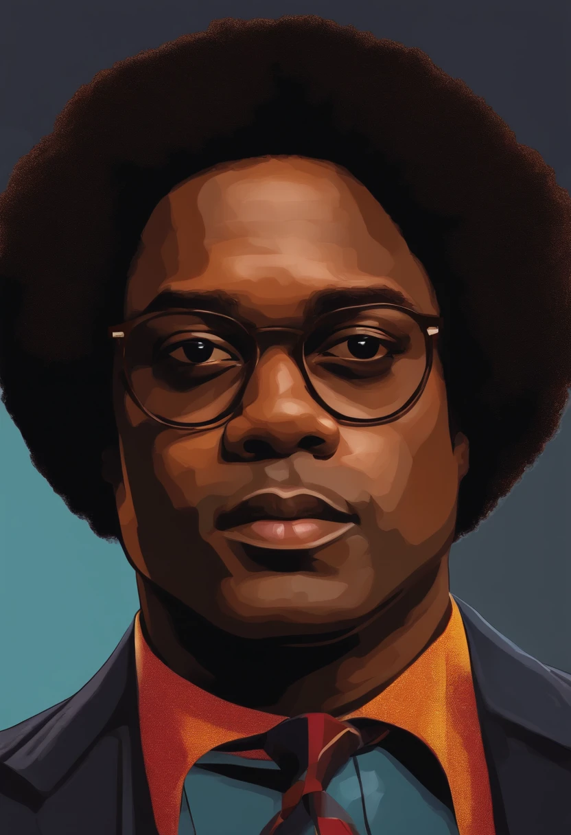 Dwight Schrute with afro hair