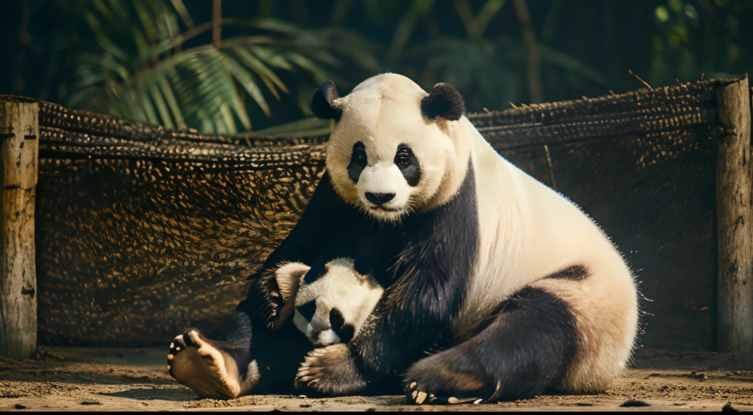 (foto realista de apenas um Panda Gigante), ((panda esconde o rosto com as patas)), ((Panda is embarrassed)), (foto de corpo completo), Gorgeous and adorable panda, foto hyper detalhada, wildlife photography, photograph, high quality, wildlife, f 1.8, soft focus, 8k, national geographic, award - winning photograph by nick nichols
