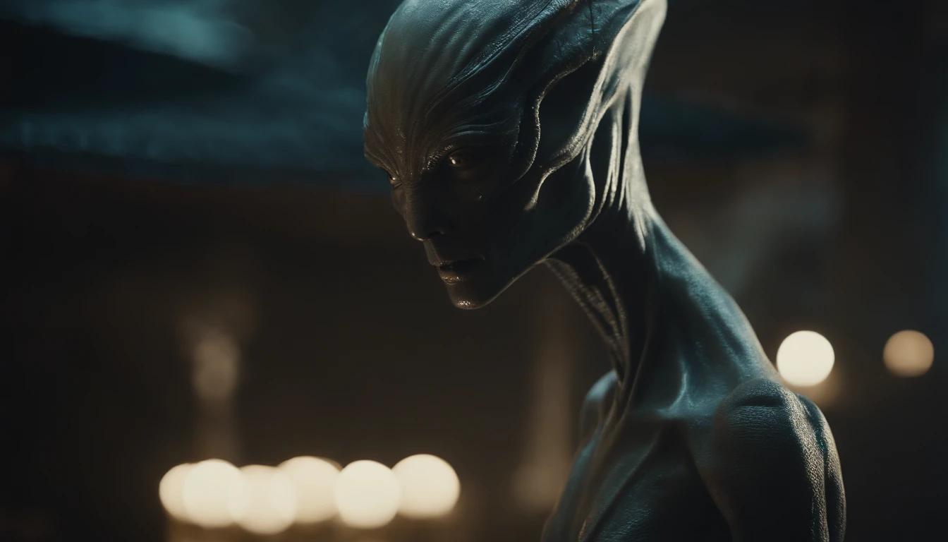 Translucent ethereal alien creatures，中景 the scene is，Full body like， highly detailed surreal vfx，oc rendered，Shot with 70 mm - AR 16:9 --q 2 --s 1000