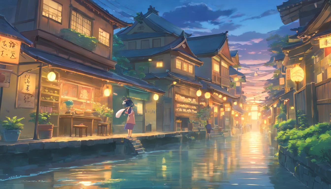 Tentacle horror AI ancient town totoro