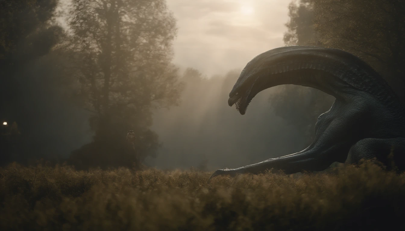 Translucent ethereal alien creatures,中景 the scene is,Full body like, highly detailed surreal vfx,oc rendered,Shot with 70 mm - AR 16:9 --q 2 --s 1000