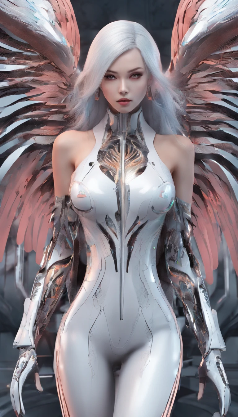 (Best quality,Ultra-detailed,A high resolution:1.2), Realistic, A giantess, Overlooking, Delicate facial features, minimal clothing, Vibrant multicolored braids, Drag on the floor, Huge and exaggerated breasts, Protruding abdominal muscles, Incredibly long legs,It occupies two-thirds of the body, Amazingly large and exaggerated buttocks,It has nine long tails, A pair of huge wings,Covered the sky behind them, Uniquely designed high heels, Tattoos, Perfect attention to detail, full body shot of