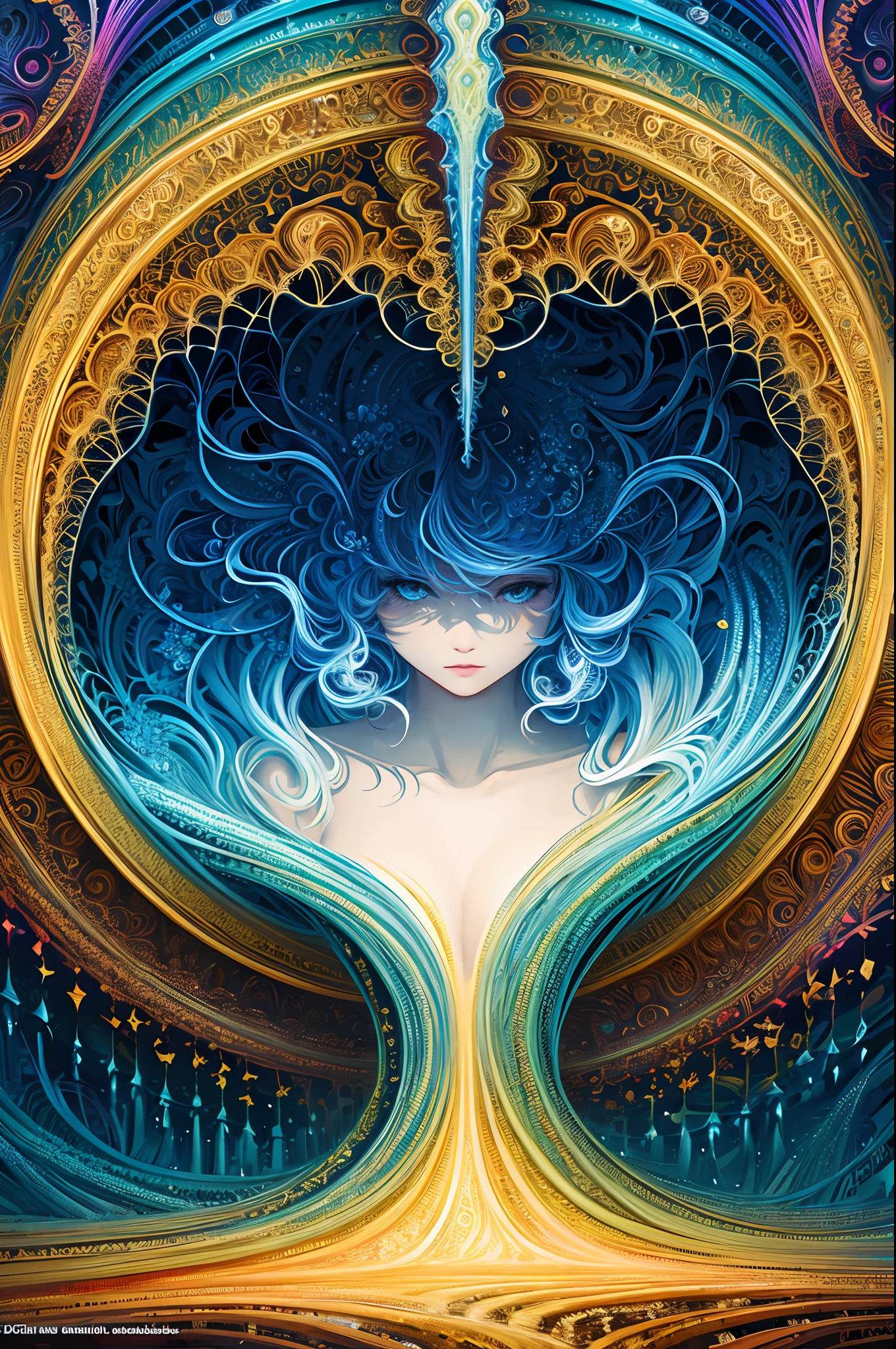 (masterpiece, top quality, best quality, official art, beautiful and aesthetic:1.2), (1girl), extreme detailed,(fractal art:1.3),colorful,highest detailed