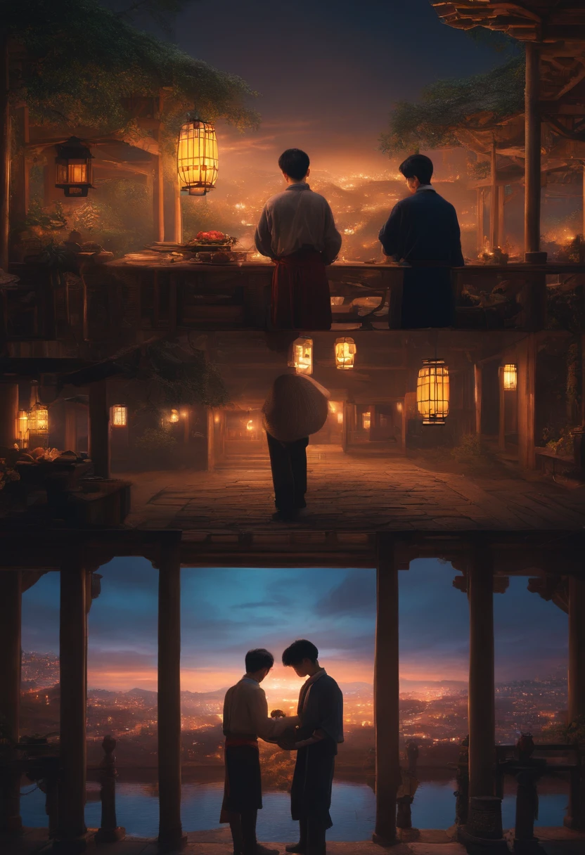 The tense scene of Fei Ran and his brother solving puzzles in the dark, and