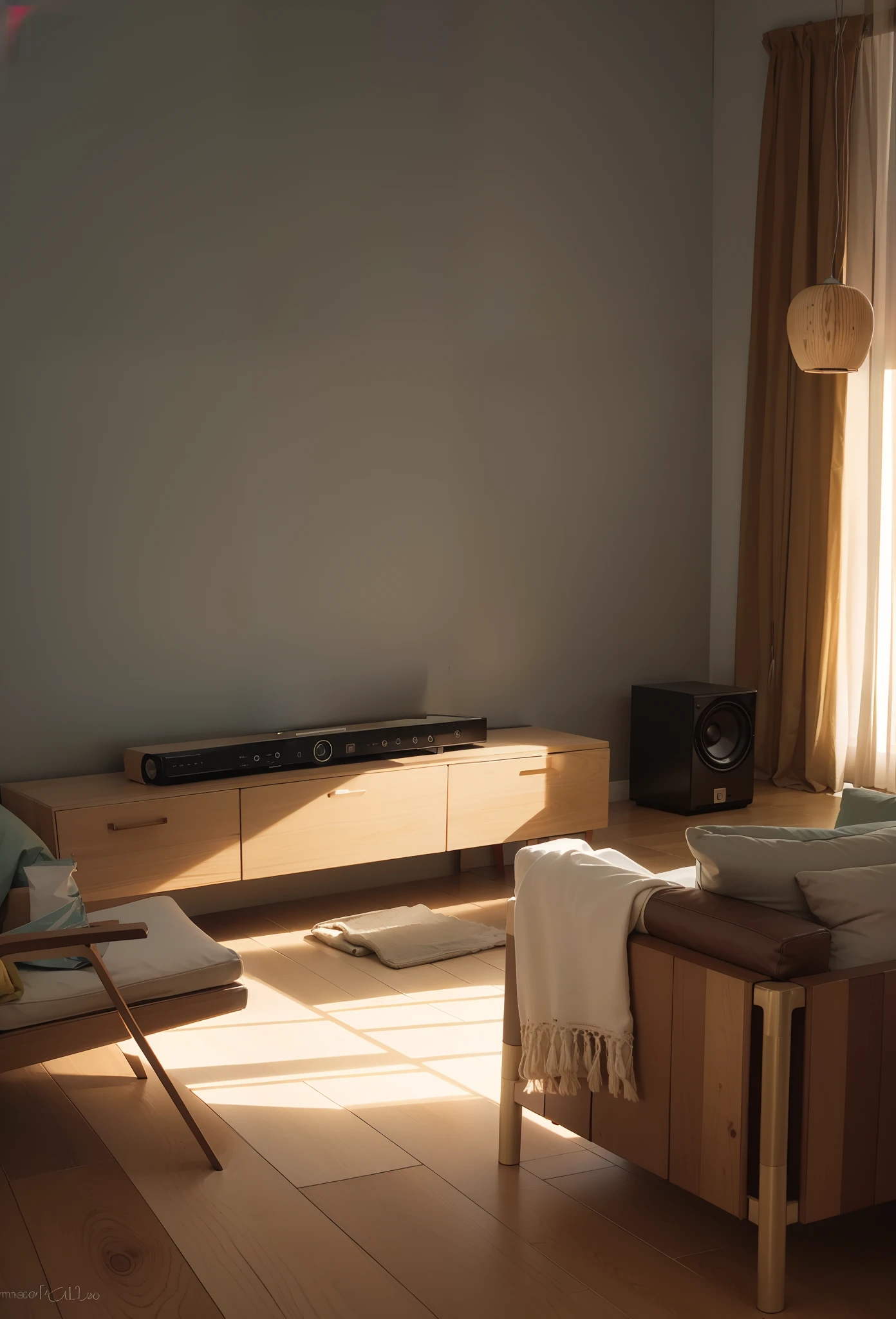 （Black power amplifier：1.3）((Masterpiece, Best quality)), 8K, modern architectural style, photographrealistic, hyperedetailed photo, Wood grain，The interior of the apartment living room is high resolution，liveroom ，sofe，A coffee，Place the spoon on the plate,Style: flat lay --air 3:2, Best quality, artwork of a, Photorealistic