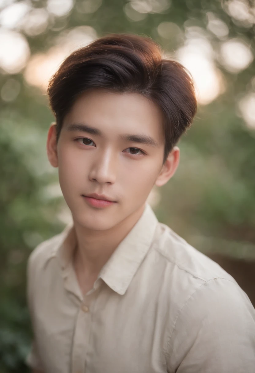 Libido boy,20yr old,high qulity,8K,morden style,The shirt,tiese,Green,mouth mask,ssmile,Xiao Zhan