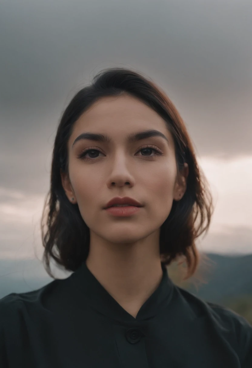 mountains, in the style of rap aesthetics, Schizocor,Herbert's buzz , a photo of a, made with Fujifilm Superia, Charlie Amani, Oversized portraits, Babycore in a transparent black shirt
