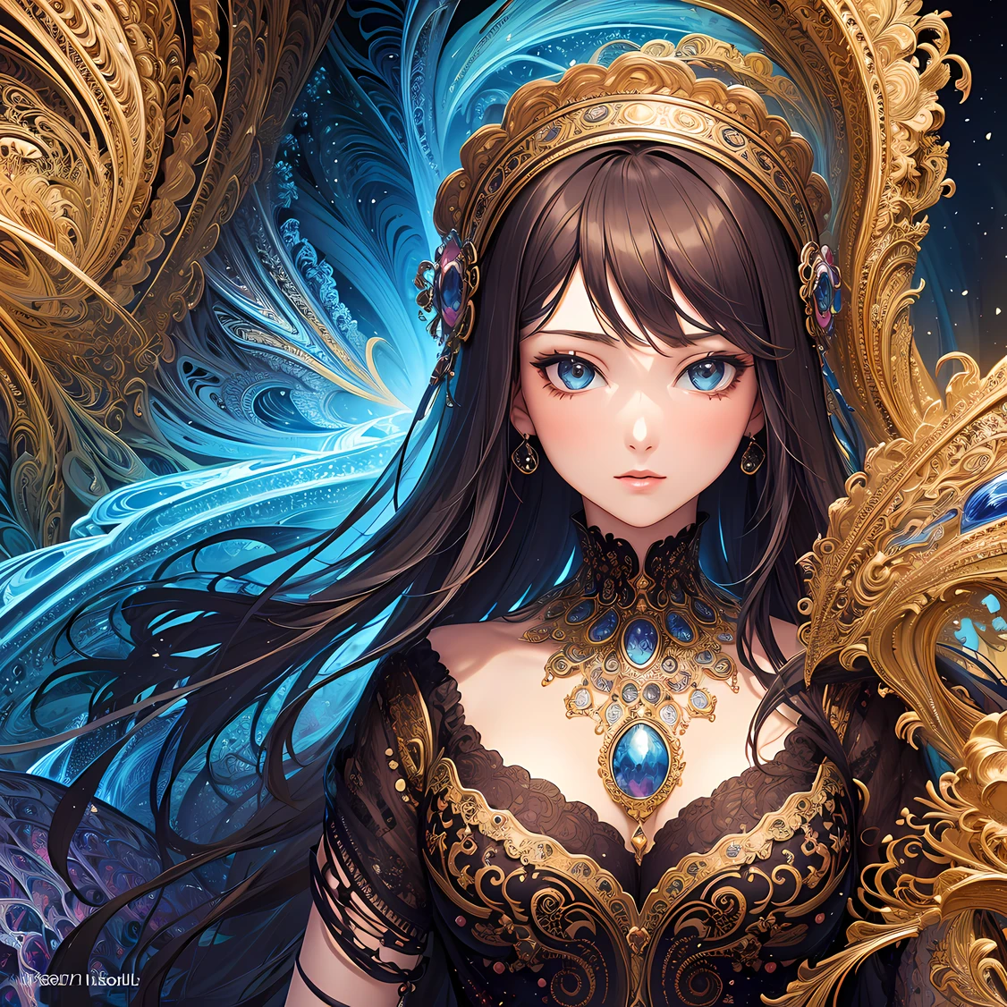 (masterpiece, top quality, best quality, official art, beautiful and aesthetic:1.2), (1girl), extreme detailed,(fractal art:1.3),colorful,highest detailed