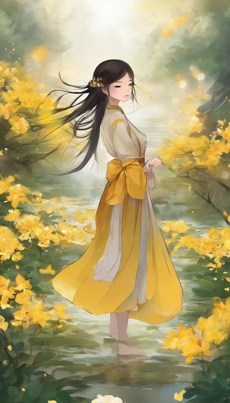 (Find and find,cheerless,It's miserable。When the weather is warm and cold,The hardest thing to rest。Three glasses and two glasses of light wine,How to beat him late wind!Goose Seki also,I am sad,But this is an old acquaintance。 Yellow flowers pile up the ground,Haggard injury,Who will pick up today?Guard the windows,How to be born black alone!Sycamore and drizzle,Until dusk,bit by bit。This time for the first time,What a sad word!),(Chinese ink painting style),Ink painting style,The light and shadow are soft,(Poetic landscape painting),8k wallpaper,light and shadow effect,Tyndall,rendering by octane,White balance,Extremely detailed picture,depth of fields,tmasterpiece,realisticlying,Ray