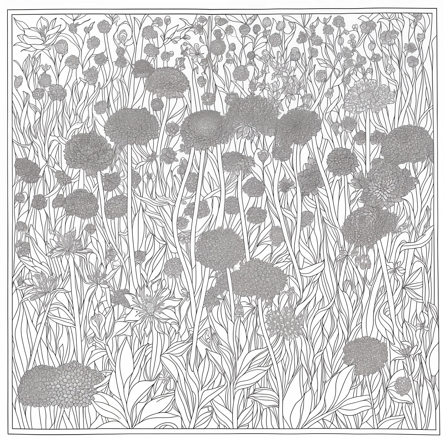 Coloring pages of a sose in bloom