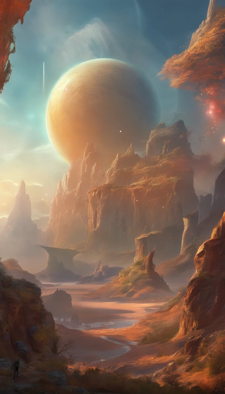Barren alien planet,Translucent ethereal alien creatures,中景 the scene is,Full body like, highly detailed surreal vfx,oc rendered,Shot with 70 mm - AR 16:9 --q 2 --s 1000