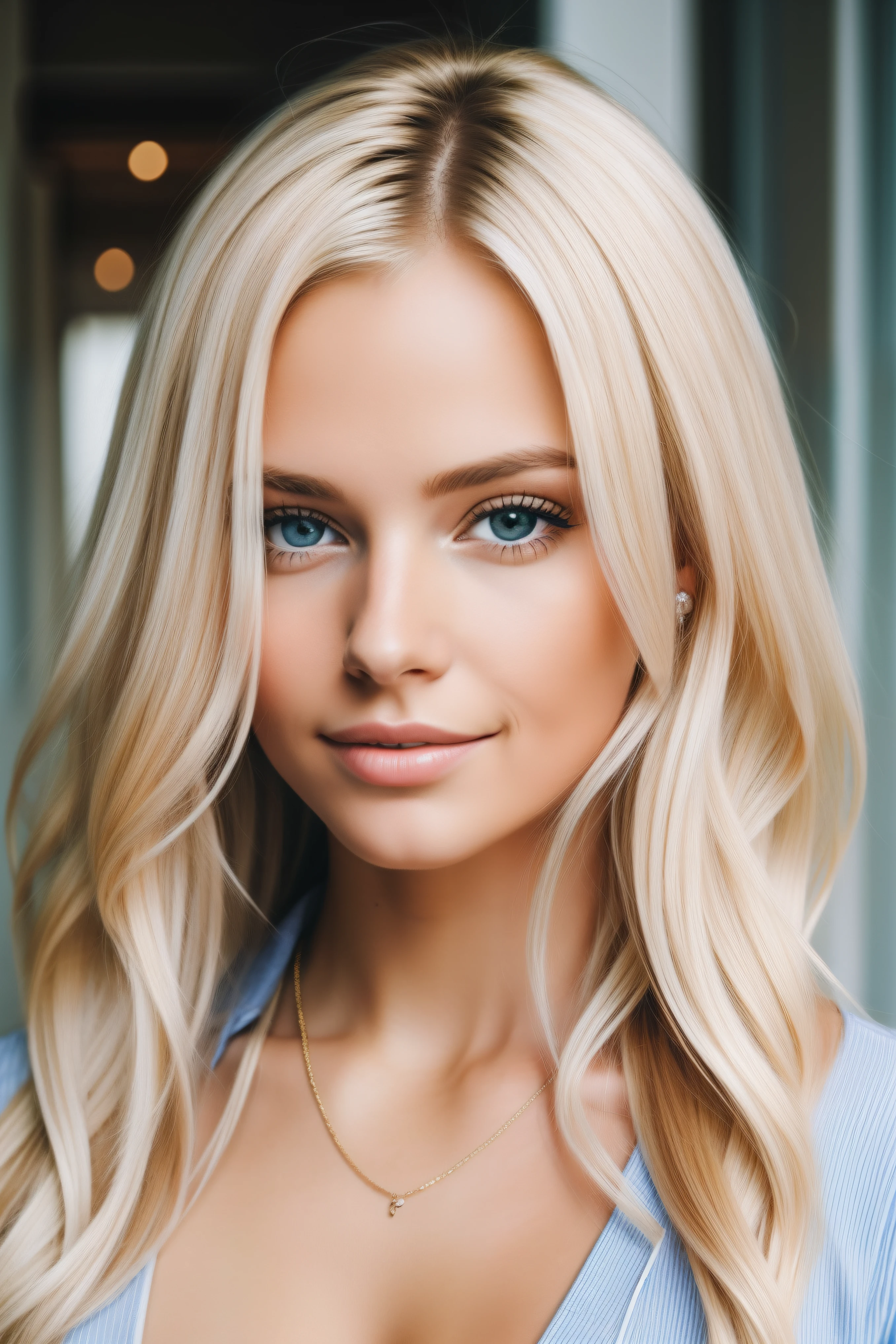 Young blondy woman.