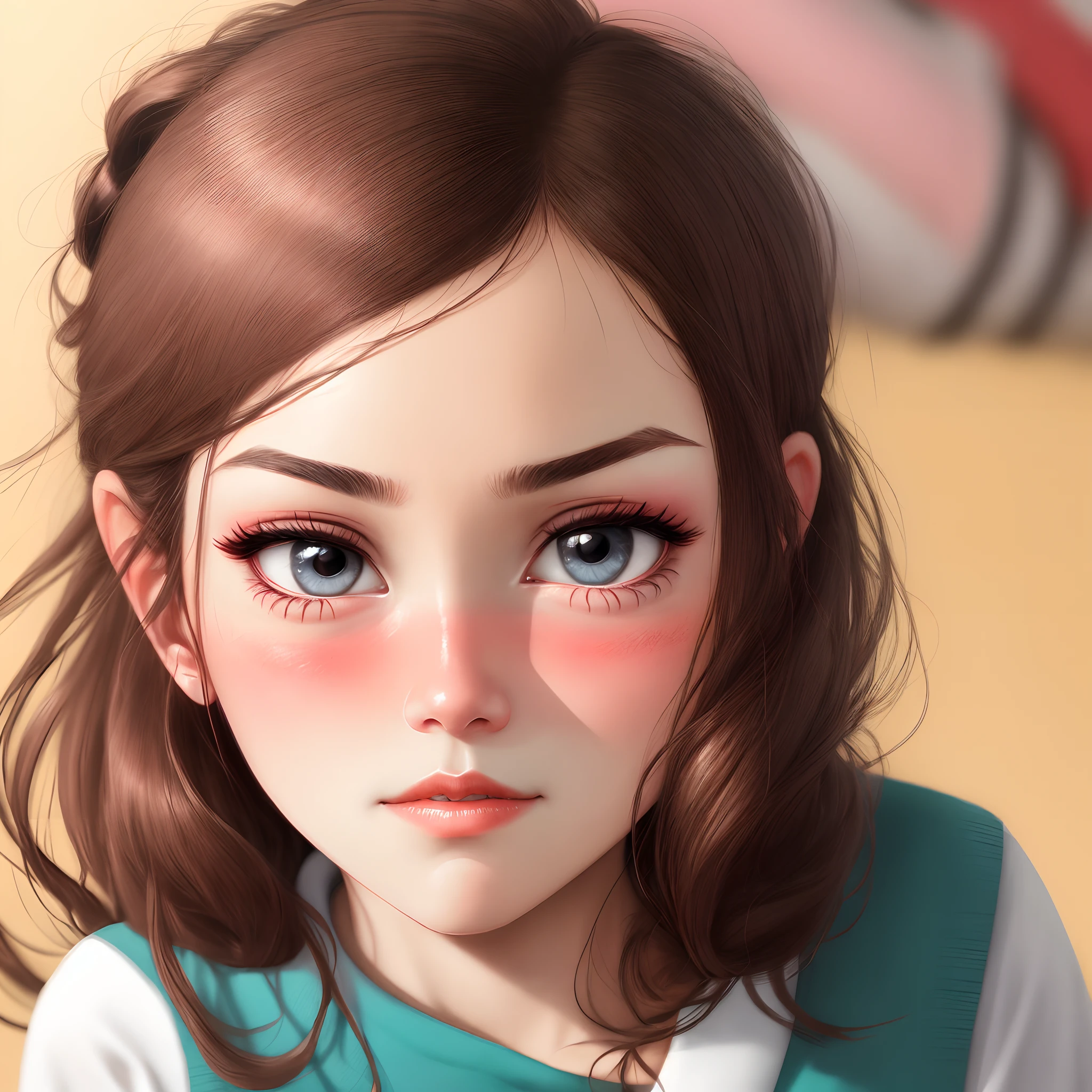 Blush and roll your eyes