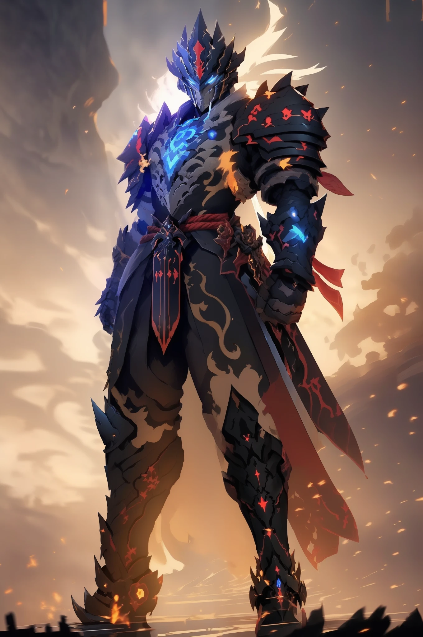 a close up of a person in a suit with a sword, style of duelyst, a human male paladin, epic paladin armor, ares with heavy armor and sword, male paladin, fantasy paladin, darksiders art style, keqing from genshin impact, genshin impact character, 8 k hd wallpaperjpeg artifact, (((looking at the viewer)))