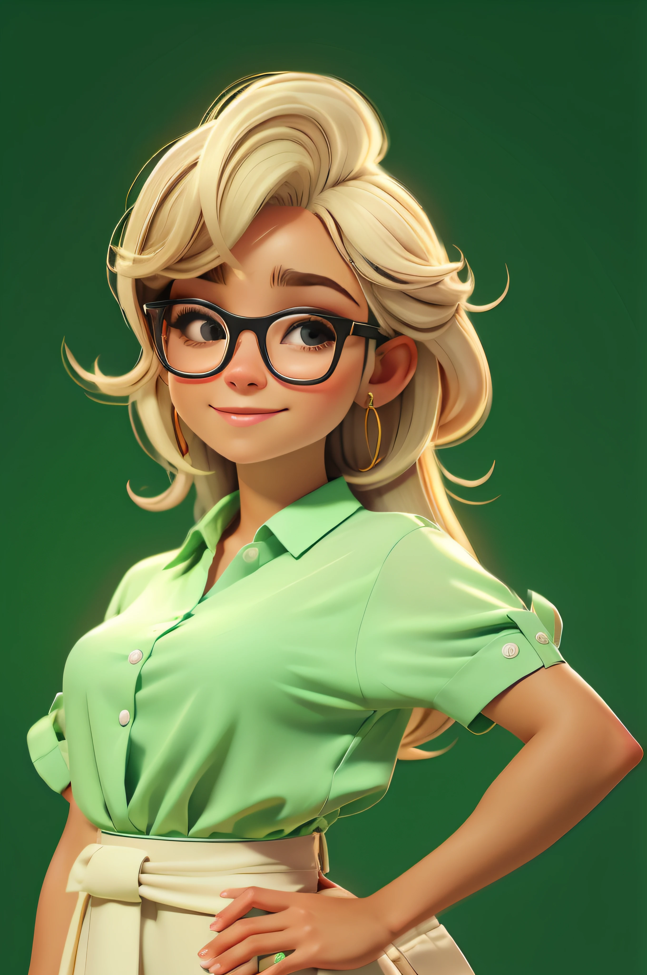 sexy woman huge tits thinkerbell glasses