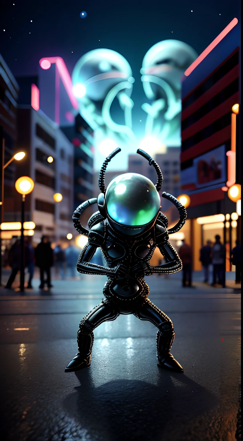 Alien square dancing nearby