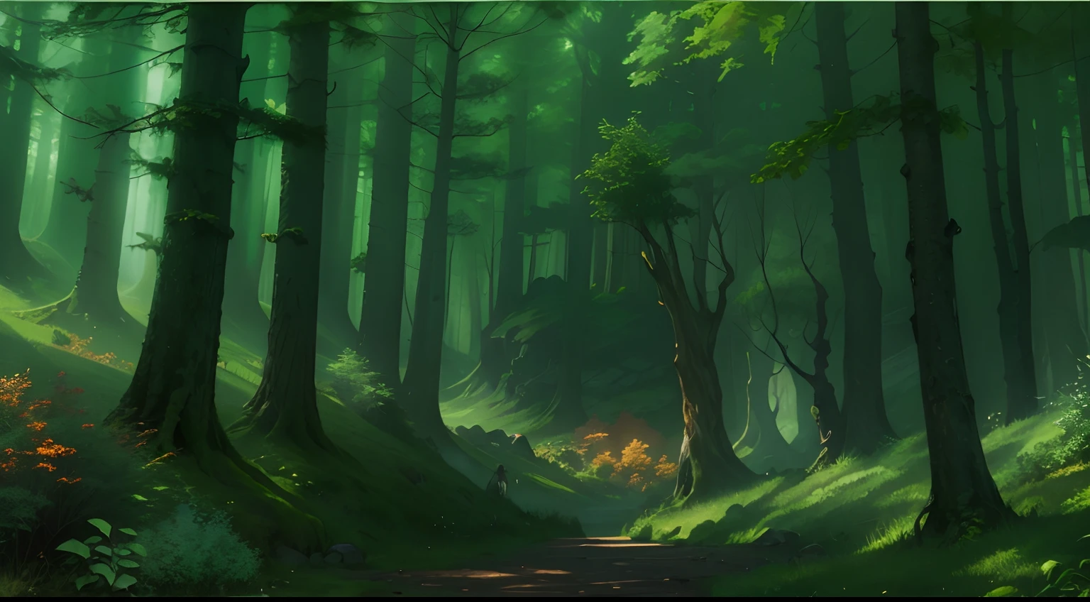 Western fantasy，ln the forest，No Man