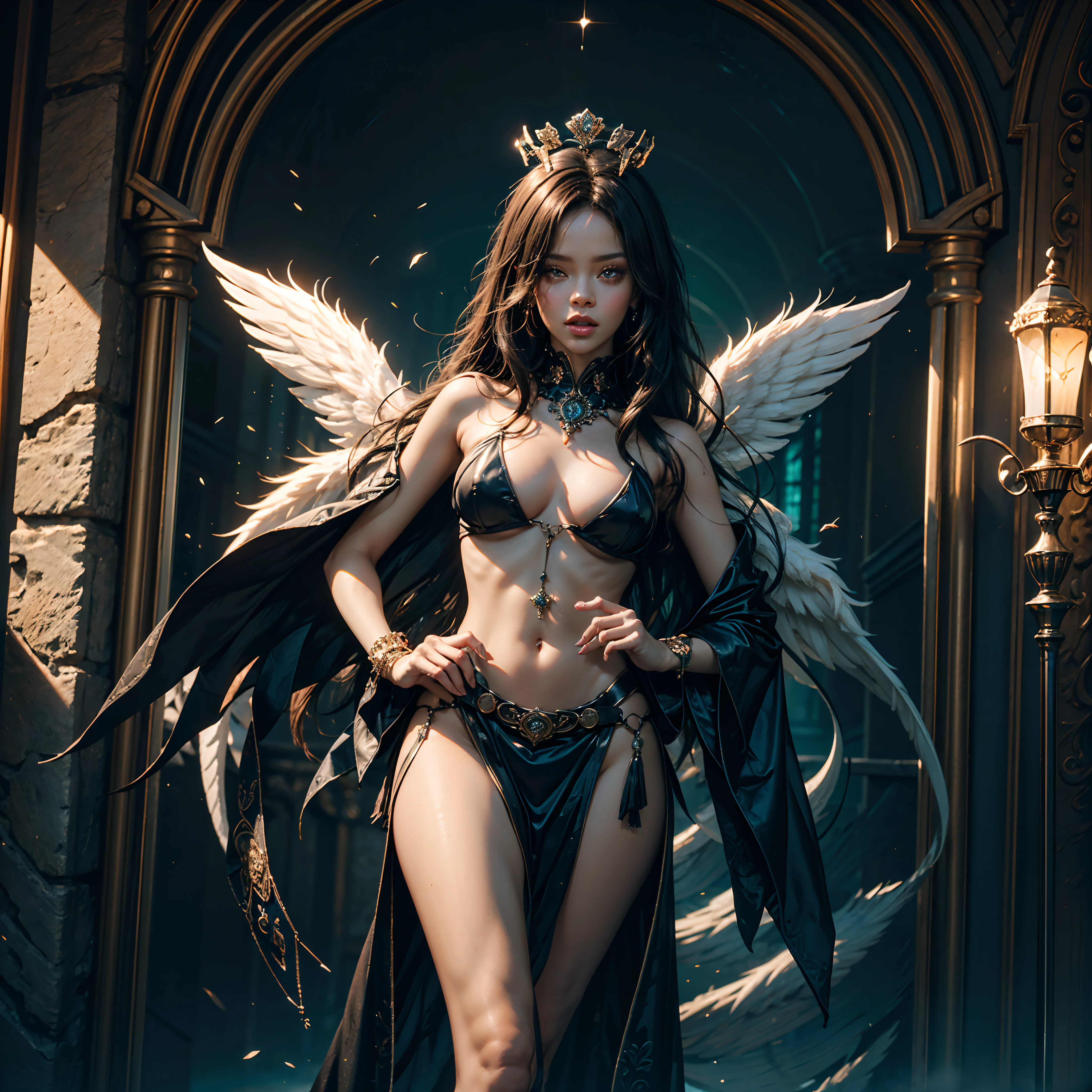 Masterpiece epic Diva Sunlight luminescence volumetric lightning contrast global illumination saturate ultra_high-resolution meticulously intricate analogique pro-photo-realistic ultra_high_quality ultra_high_detail optimal accurate cgi vfx sfx reflex 3dcg max color-coded extreme improved Octane_rendered UHD XT3 64K 32K 16K 8K DSLR HDR unrealengine5 romm rgb pbr 3dcg fxaa blu-ray fkaa txaa rtx ssao enhanced ultra_sharpness ecstatic graduate Will-o'-the-wisp pixie sprite iota garden conceptual angel female Jinx glamour walking Chevaleresque "Rihanna" Cosplay aristocratic Goddess surmounted wings surrounded intertwined feather éblouissantes Valkyrie-wings symmetrical athletic Native tanmed skin african dreads obvious agate perfect divine cheekbones effects reddened embarrassed lazuli gorgeous beautiful_Eyes Brown Pupils Black Iris Turquoise Sapphires Open Mouth Teeth Smiles tongue wet pilot Jacket Floating fringe Pearls Eccentric Cape Levitating Shoulders-Off chemise blanches dentelles clavicules papillotes reveal breasts falling sideboob felt satin orange corsait yellow spinel thick leather skirt soies assortie amples nombril revealing heart belt_chastity crux diamond cadena pubic scarlet pubis-hairy obvious indigo Size silver adorned padlock Gold thighs legs garters Gothic inox boots decorated onyx, Sun urban Outdoor Forest Beholder "medieval" outfits priestess ruby background equirectangular 360 mirror glass reflection monastery opal marble deep path ombre Sundrop lantern decorated dramatic mannequin armor chrome chain flat bands fathoms "Heavy Metal" richly lys rune rose ornate emerald plasma glyph Tourmaline wood leaf Earth engraving lava magic summon monster viceroy incandescent Crystalline invocation creature Queen Bee (EOS R6 135mm 1/1250s f/2.8 ISO400) bees conjuration monarch flowering butterfly dog howling floraison Shiba_Inu CGSCOSITY Hearth Ark Church "Ouroboros" Caduceus Cathedral chef-d&#39 tatoo Bruce_Weber sex girl naked nsfw varied multi etc.