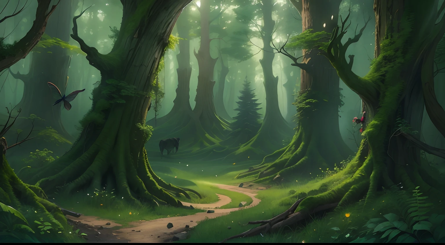 Western fantasy,ln the forest,No Man