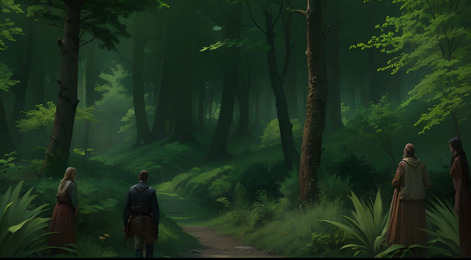 Western fantasy，ln the forest，No Man