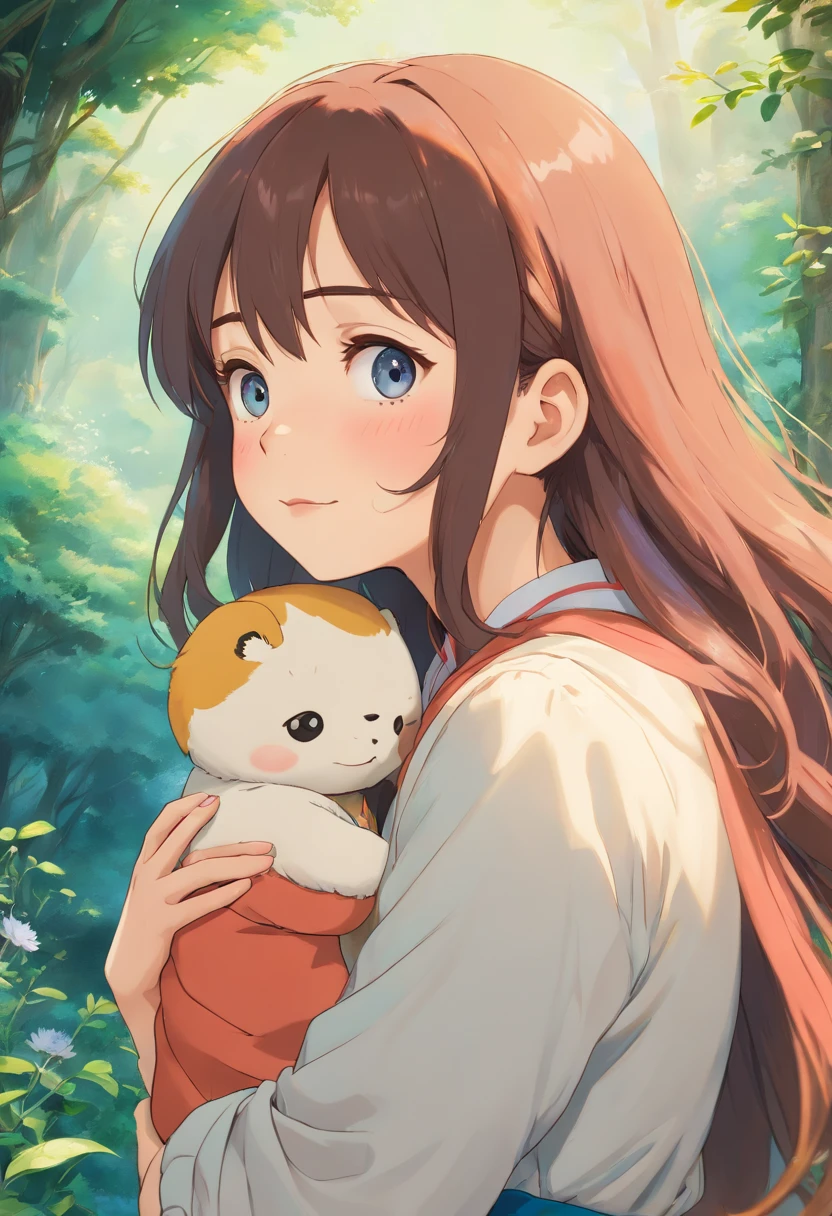(ultra-detailed,highres,realistic:1.37),anime,portraits,human,adult female,boy,loving relationship,gentle expression,soft touch,beautiful detailed eyes,beautiful detailed lips,peaceful environment,hazy sunlight,motherly love,subtle color palette,emotional connection,warm atmosphere,supportive gestures