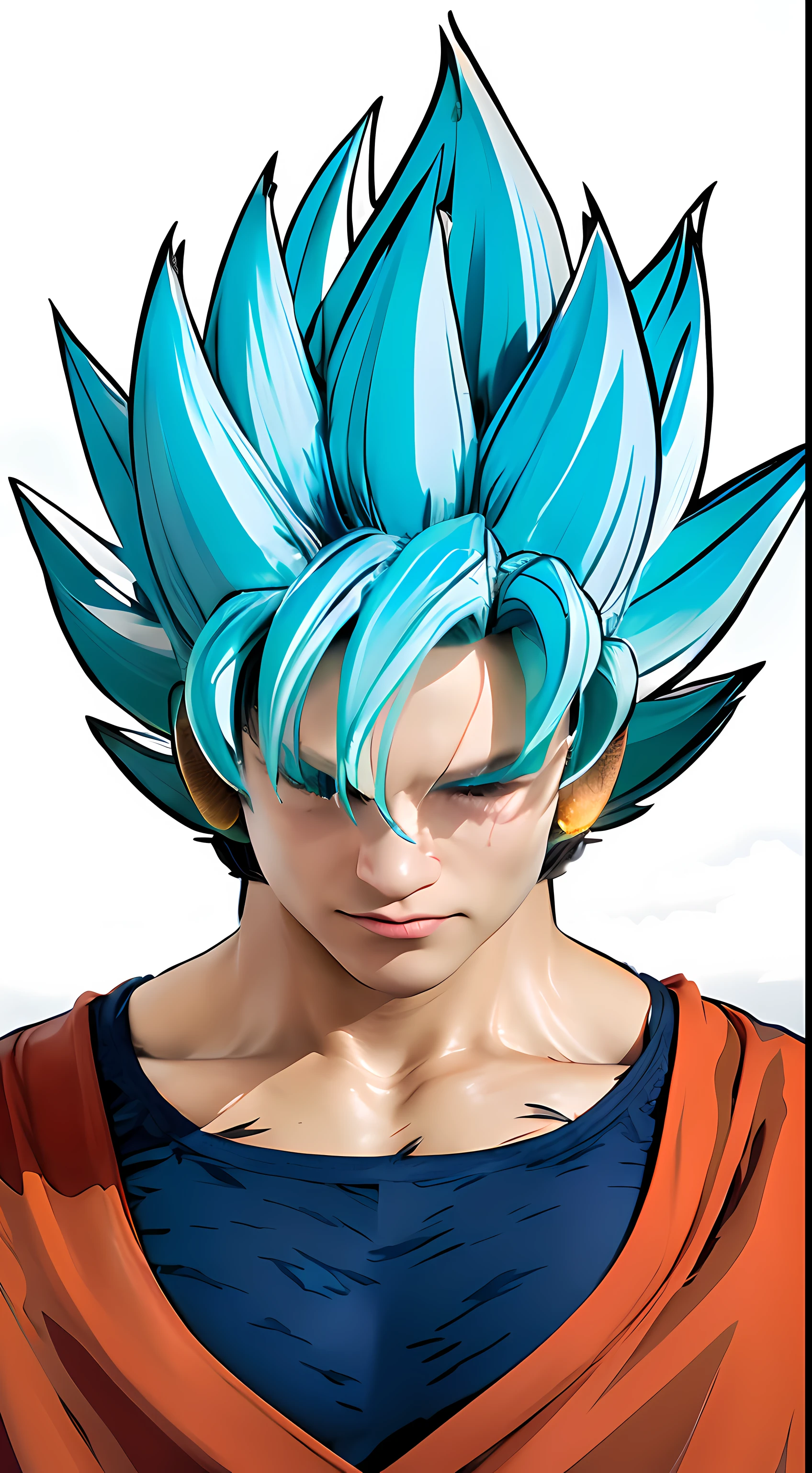 (realistic:1.3), finely detailed, quality, rembrandt lighting, (masterpiece:1.2), (photorealistic:1.2), (best quality), (detailed skin:1.3), (intricate details), dramatic, ray tracing, 1man, japanese muscle man, glowing blue hair, 21 years old, (Meadow, Sun, Clouds, Field, Farming, Starlight, Walking trail)