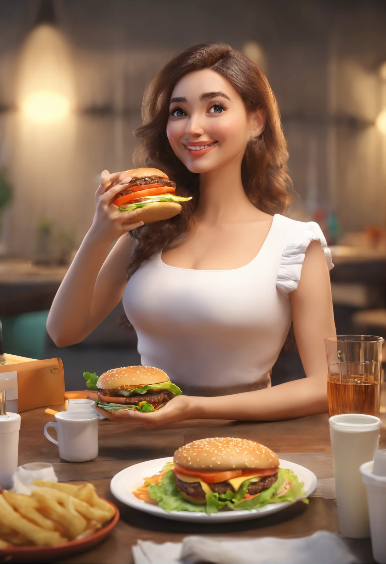 (best quality,4k,8k,highres,masterpiece:1.2),ultra-detailed,(realistic,photorealistic,photo-realistic:1.37),smiling,open-mouthed,breast burger,burger made of breasts,bread on breasts,breasts on bread,breast sandwich,breast in burger,breast burger,breast burger,burger,girl using breasts as burger,breast burger,breast burger,1girl,solo performance.