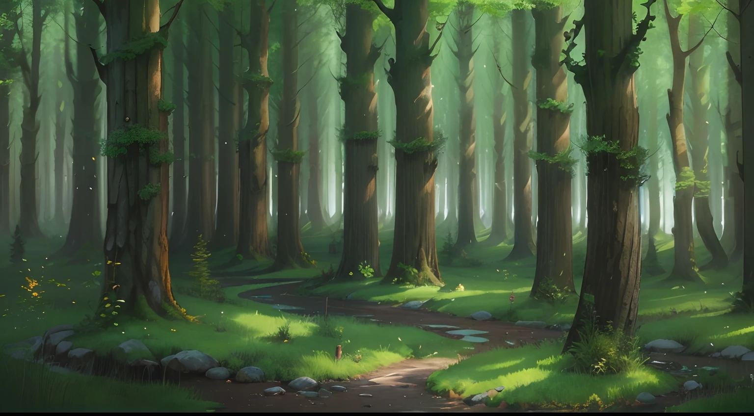 Western fantasy，ln the forest，No Man