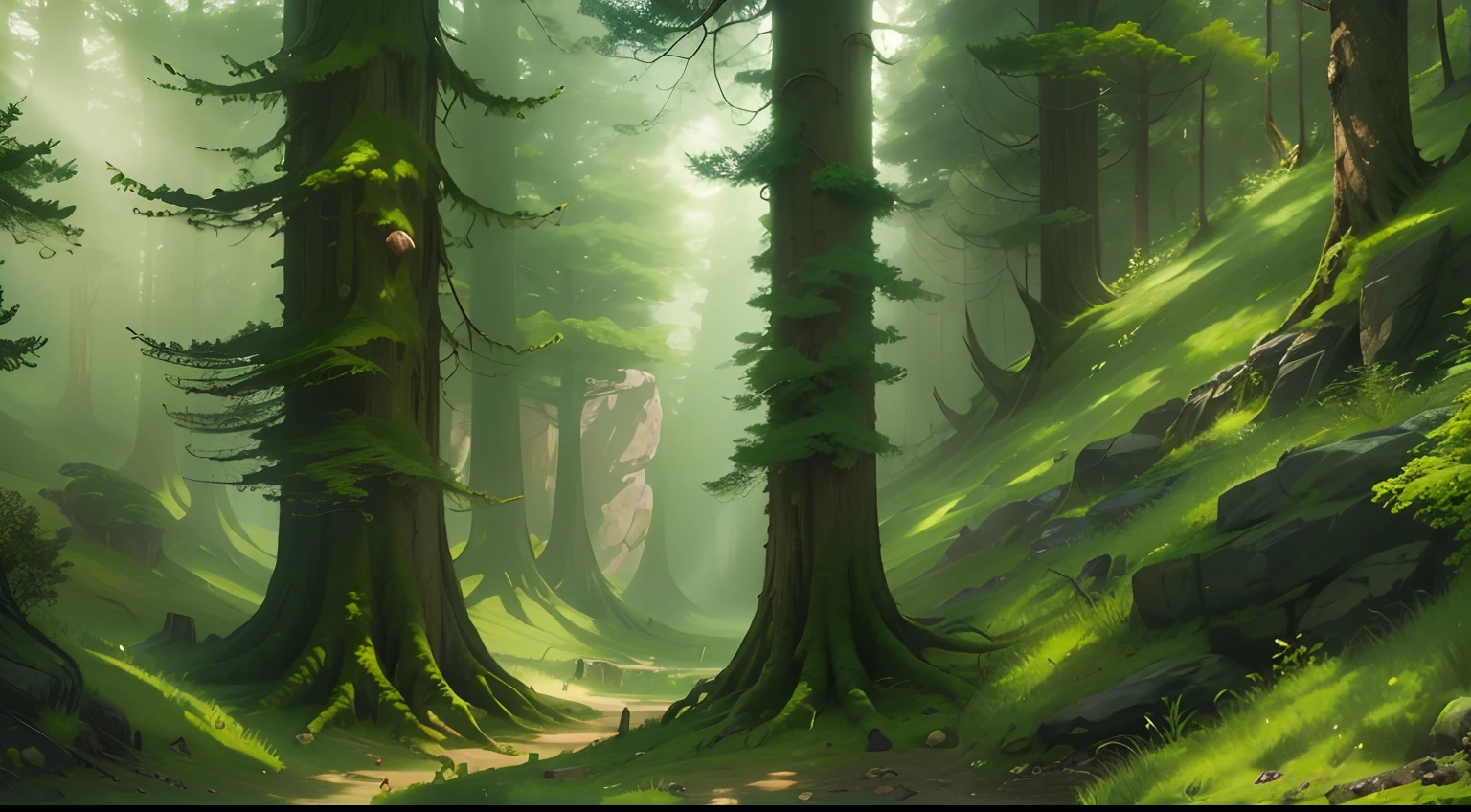 Western fantasy,ln the forest,No Man