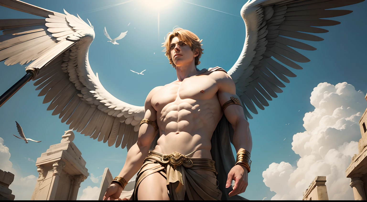 Icarus was the son of Daedalus, an inventor and craftsman who was trapped in the labyrinth of Crete by King Minos