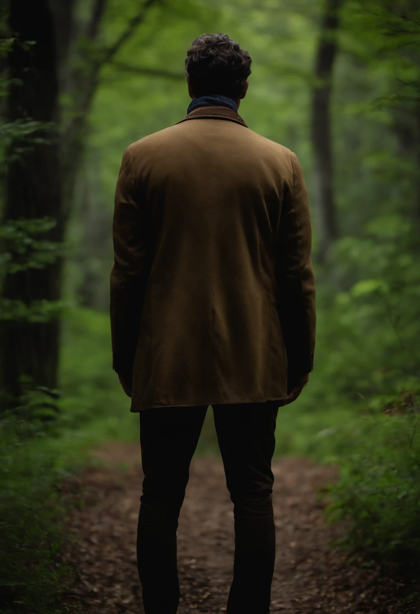 1 male human Rear view Solitude Live Action realisitic murky