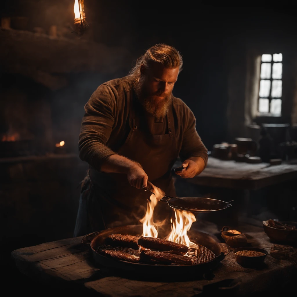 viking making grill