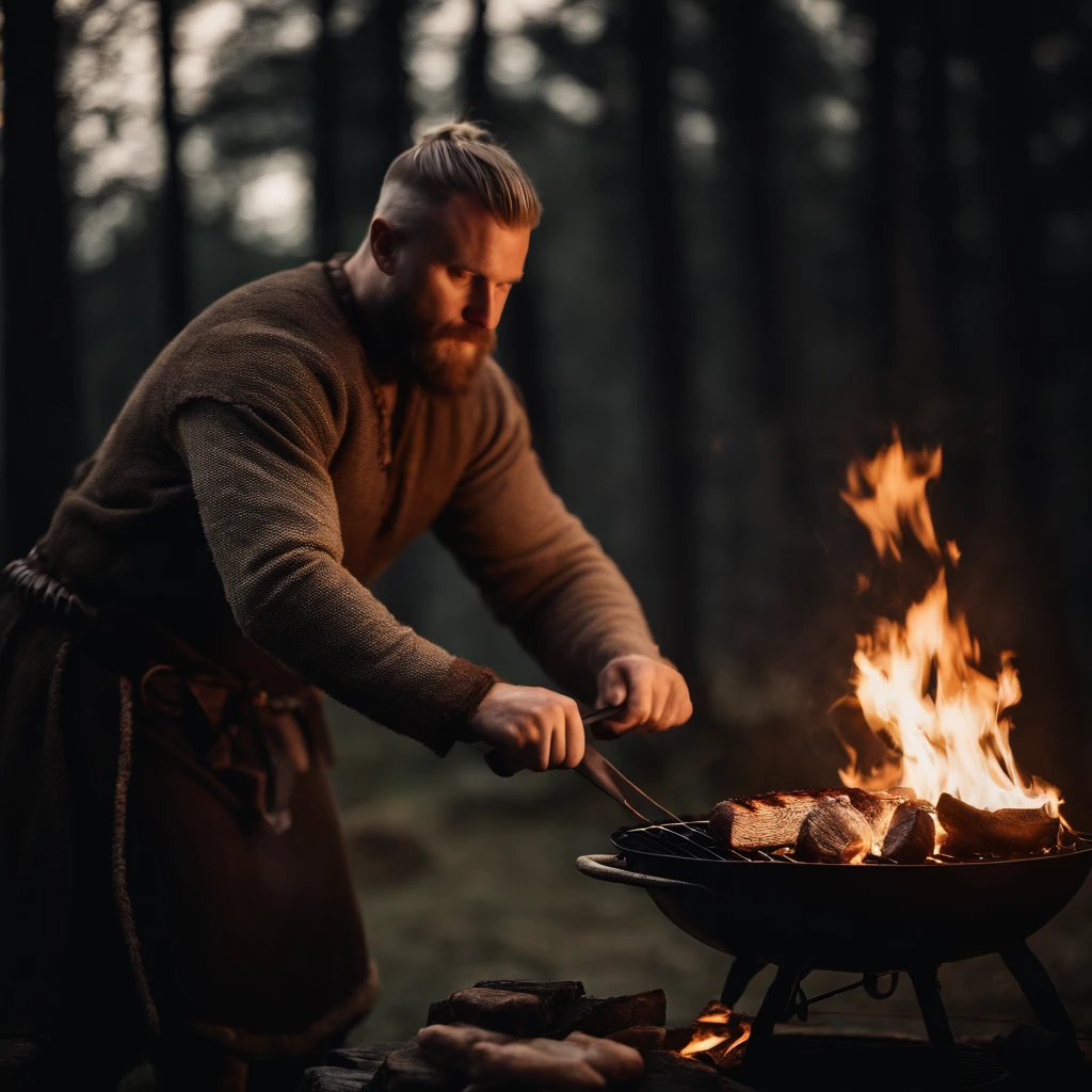 viking making grill