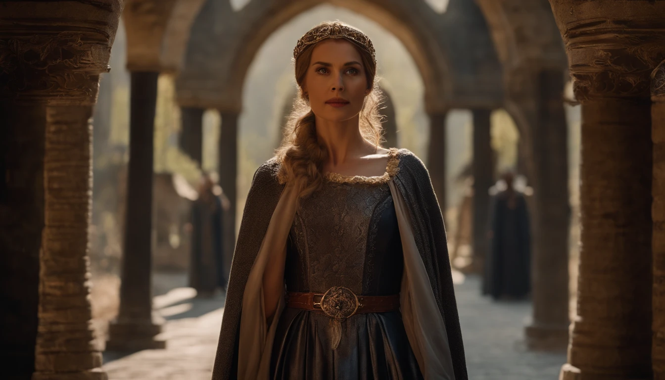 A woman in medieval attire stood before a guard., Afterlife, Afterlife, Anti-Life, The style of mystery TV series, at last, After the battle, Arcane Style TV Series, Carbon transformation, aftermath, After Effects, Live-action movies, Alfredo and the afterlife, Life after the pandemic, Series on Netflix, Live-action movies