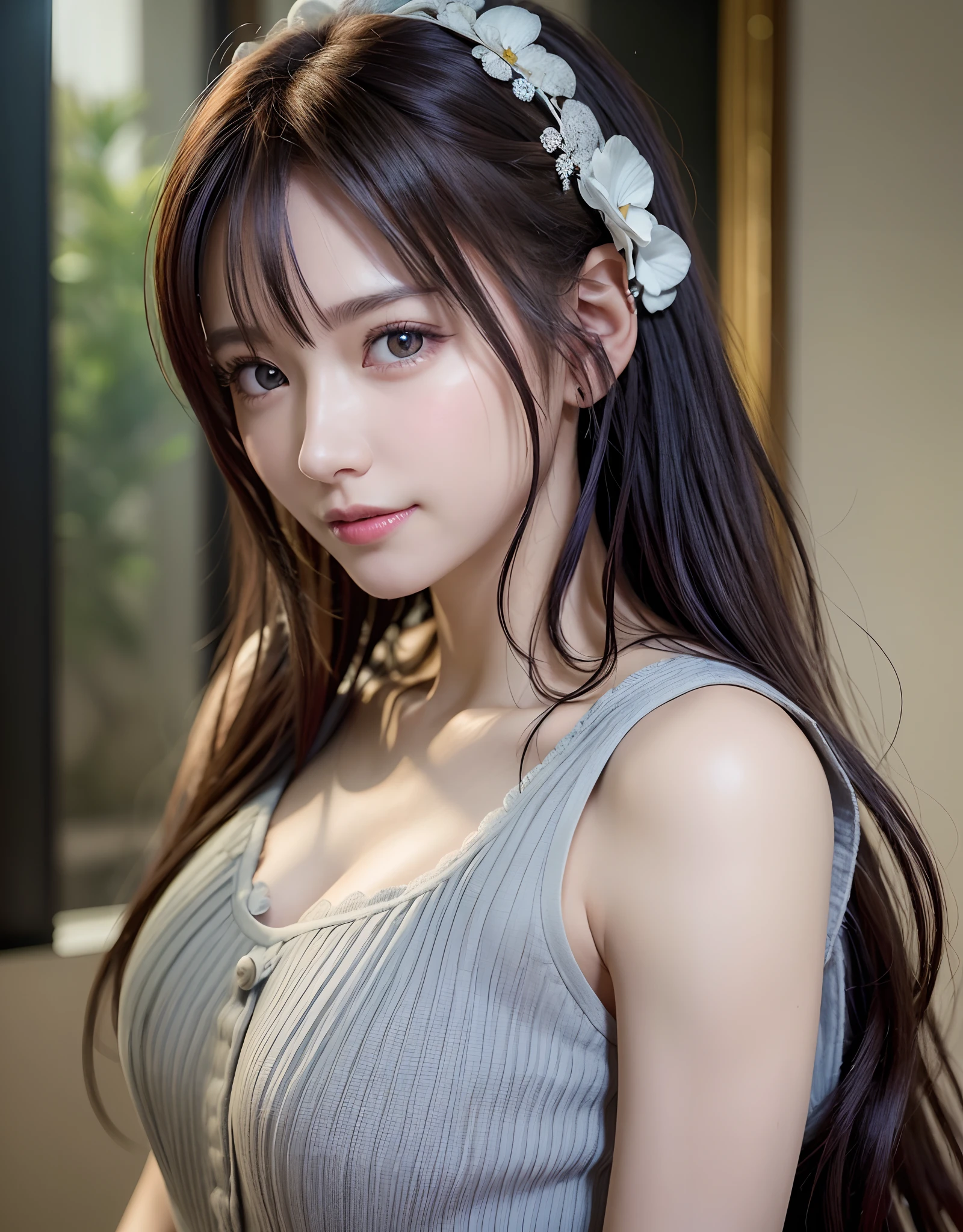 top-quality、8K Masterpiece、超A high resolution、(Photorealsitic:1.3)、Raw photo、女の子1人、glowy skin、maid clothes、((super realistic details))、portlate、globalillumination、Shadow、octan render、in 8K、ultrasharp、Beautiful breasts、highly intricate detail、Realistic light、CGSoation Trends、Beautiful eyes、radiant eyes、Facing the camera、Spiteful smile